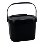 Recipient pentru deșeuri compostabile cu capac Addis, 24,5 x 18,5 x 19 cm, negru