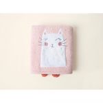 Prosop pentru copii roz din bumbac 75x50 cm Kitty - Foutastic