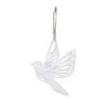 Ornament alb de Crăciun cu model de porumbel Ego Dekor