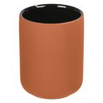 Suport din ceramică pentru periuțe de dinți Wenko Avellino, portocaliu