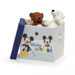Cutie de depozitare cu capac din material textil pentru copii Domopak Disney Mickey, 30 x 30 x 30 x 30 cm