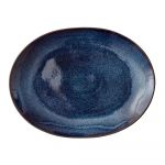 Platou de servire negru/albastru din gresie 22.5x30 cm Mensa – Bitz