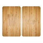 Set 2 protecții din sticlă pentru aragaz Wenko Lunch, 52 x 30 cm