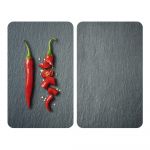Set 2 protecții din sticlă pentru aragaz Wenko Cayenne, 52 x 30 cm