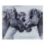 Protecție din sticlă pentru peretele de lângă aragaz Wenko Horses, 60 x 50 cm