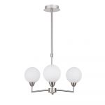 Lustră argintie cu abajur din sticlă Logos – Candellux Lighting