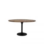 Masă de dining în culoare naturală rotundă cu blat din lemn de acacia ø 140 cm Biboca – Light & Living