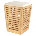 Coș de rufe în culoare naturală din lemn 55 l Norway – Wenko