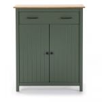 Comodă verde/în culoare naturală înaltă din lemn masiv de pin 90x110 cm Miranda – Marckeric