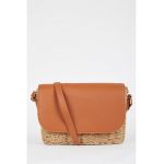 Geanta crossbody cu segmente de paie
