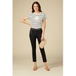 Pantaloni crop cu croiala conica