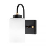 Aplică de perete neagră-albă ø 10 cm Duzsuz – Opviq lights