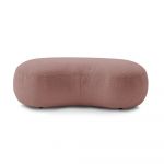 Puf din stofă bouclé roz Saint-Germain – Bobochic Paris