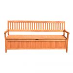 Bancă de grădină cu spațiu de depozitare din lemn de eucalipt Garden, lungime 187 cm Houston - Garden Pleasure