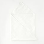 Prosop din in cu glugă pentru copii alb 100x100 cm Waffle - Linen Tales