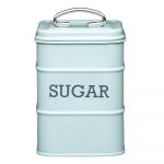Cutie metalică pentru zahăr Kitchen Craft Nostalgia, albastru, 17 cm