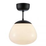 Plafonieră neagră-albă cu abajur din sticlă ø 25 cm Rise – Markslöjd