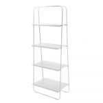Etajeră gri deschis din metal 29x141 cm A-Bookshelf – Zone