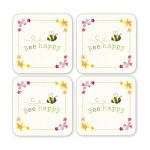 Set 4 suporturi din plută pentru pahare Cooksmart ® Flowers