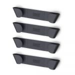 Set 4 suporturi de perete pentru capace Joseph Joseph, negru