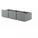 Sertare pentru sub pat de copii gri 3 buc. Pino – Vipack