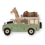 Cuier de perete verde pentru copii Safari Van - Little Nice Things
