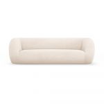 Canapea crem cu tapițerie din stofă bouclé 230 cm Essen – Cosmopolitan Design