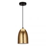 Lustră aurie cu abajur din metal ø 14 cm Icaro – Candellux Lighting