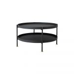 Masă de cafea CustomForm Hanna, ⌀ 60 cm, negru