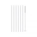 Set 6 paie din sticlă Vialli Design, lungime 20 cm, alb