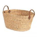 Coș de rufe în culoare naturală din iarbă-de-mare 100 l Belize – Compactor