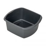 Lighean rectangular din plastic Addis, 29 x 32 x 14 cm, gri deschis