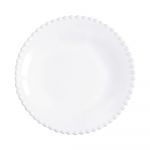 Farfurie adâncă din gresie ceramică Costa Nova Pearl, ⌀ 24 cm, alb