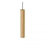 Lustră în culoare naturală LED din lemn masiv de stejar cu abajur din lemn ø 3 cm Chimes – UMAGE