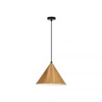 Lustră maro cu abajur din sticlă ø 25 cm Dunca – Candellux Lighting