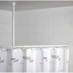 Suport de tavan alb pentru perdea de duș 57 cm - Wenko
