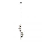 Lustră negru-mat cu abajur din sticlă ø 10 cm Monica – White Label