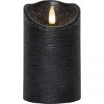 Lumânare cu LED din ceară neagră Star Trading Flamme Rustic, înălțime 12,5 cm