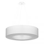 Lustră albă cu abajur textil ø 70 cm Galata – Nice Lamps