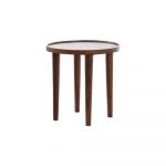 Măsuță auxiliară rotundă din lemn masiv de acacia ø 49 cm Qiano – Light & Living