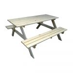 Set de dining pentru grădină din lemn de pin pentru 4 persoane Piknik - Rojaplast