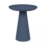 Măsuță auxiliară din aluminiu White Label Ringar, ø 34,5 cm, albastru