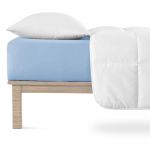 Cearceaf albastru din jerseu cu elastic 200x220 cm Boxspring – Andrea Simone