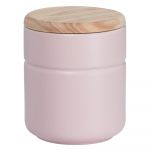 Recipient din porțelan cu capac din lemn Maxwell & Williams Tint 600 ml, roz