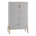 Șifonier de copii gri deschis 100x170 cm Cube - Pinio