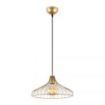Lustră aurie cu abajur din metal ø 36 cm Depay – Opviq lights