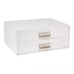 Organizator cu 2 sertare pentru documente Bigso Box of Sweden Birger, 33 x 22,5 cm, alb