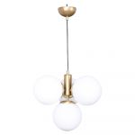 Lustră alb-auriu cu abajur din sticlă ø 15 cm Hector – Squid Lighting