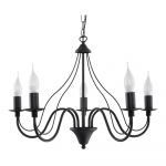 Lustră Nice Lamps Floriano 5, negru