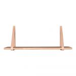 Raft din lemn cu suport din piele maro Casa Nordic Forno, 80 x 20 cm